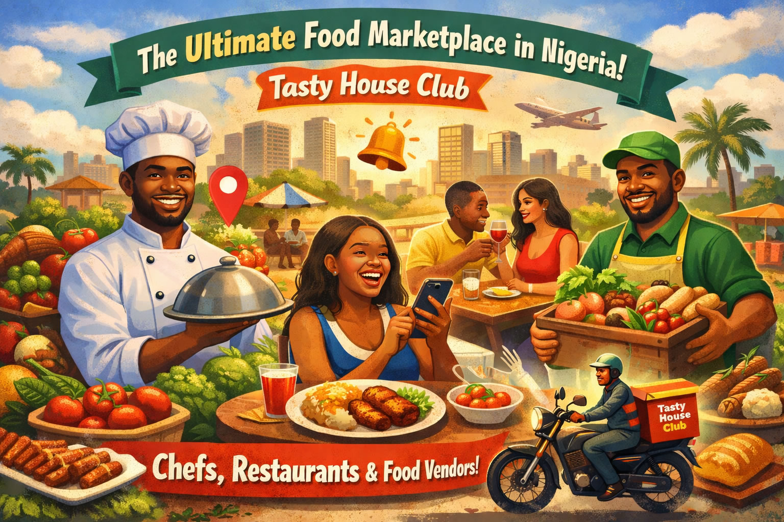 Nigerian chefs, restaurants, and food vendors selling meals online on Tasty House Club